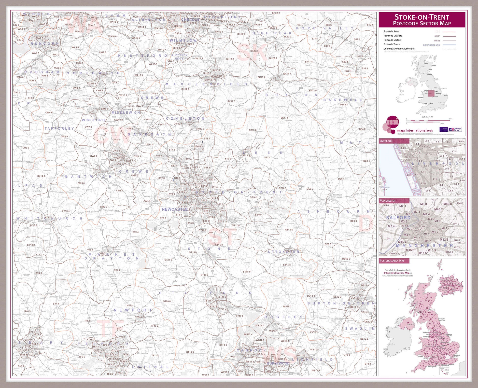UK00786_L_MGFAL - Stoke on Trent Postcode Sector Map