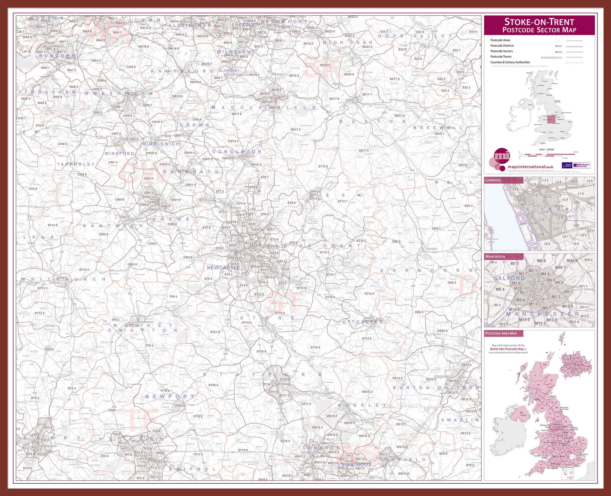 UK00786_L_LBDOK - Stoke on Trent Postcode Sector Map