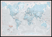 WM01226_H_LBDBL - The World Is Art - Wall Map Aqua