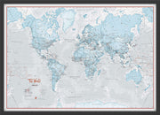 WM01226_M_BWBLA - The World Is Art - Wall Map Aqua