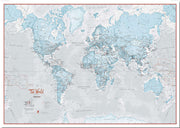 WM01226_S_PNBRD - The World Is Art - Wall Map Aqua