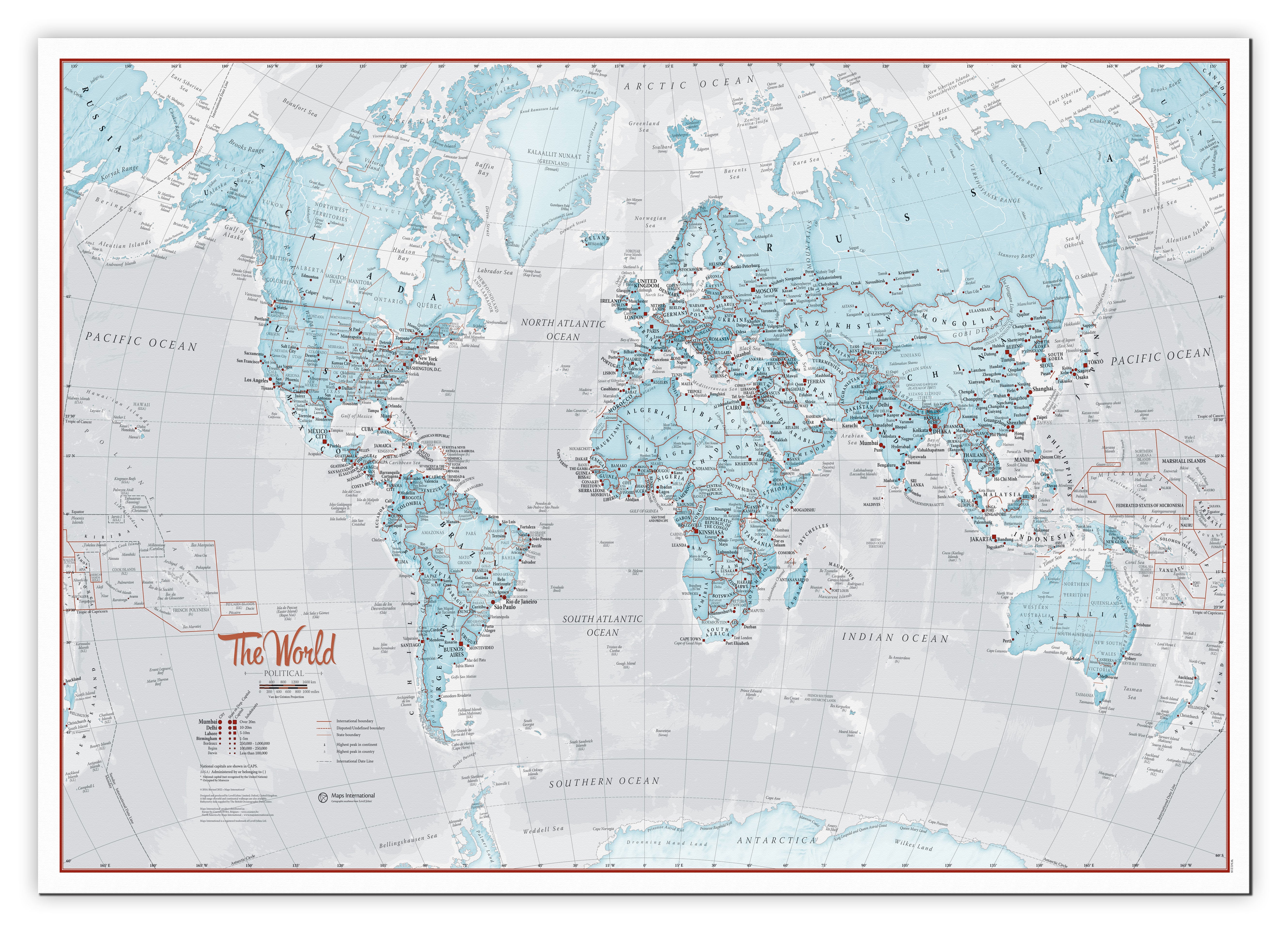 WM01226_M_CANVA - The World Is Art - Wall Map Aqua
