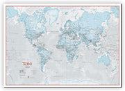 WM01226_L_CANVA - The World Is Art - Wall Map Aqua
