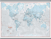 WM01226_M_LAMHB - The World Is Art - Wall Map Aqua