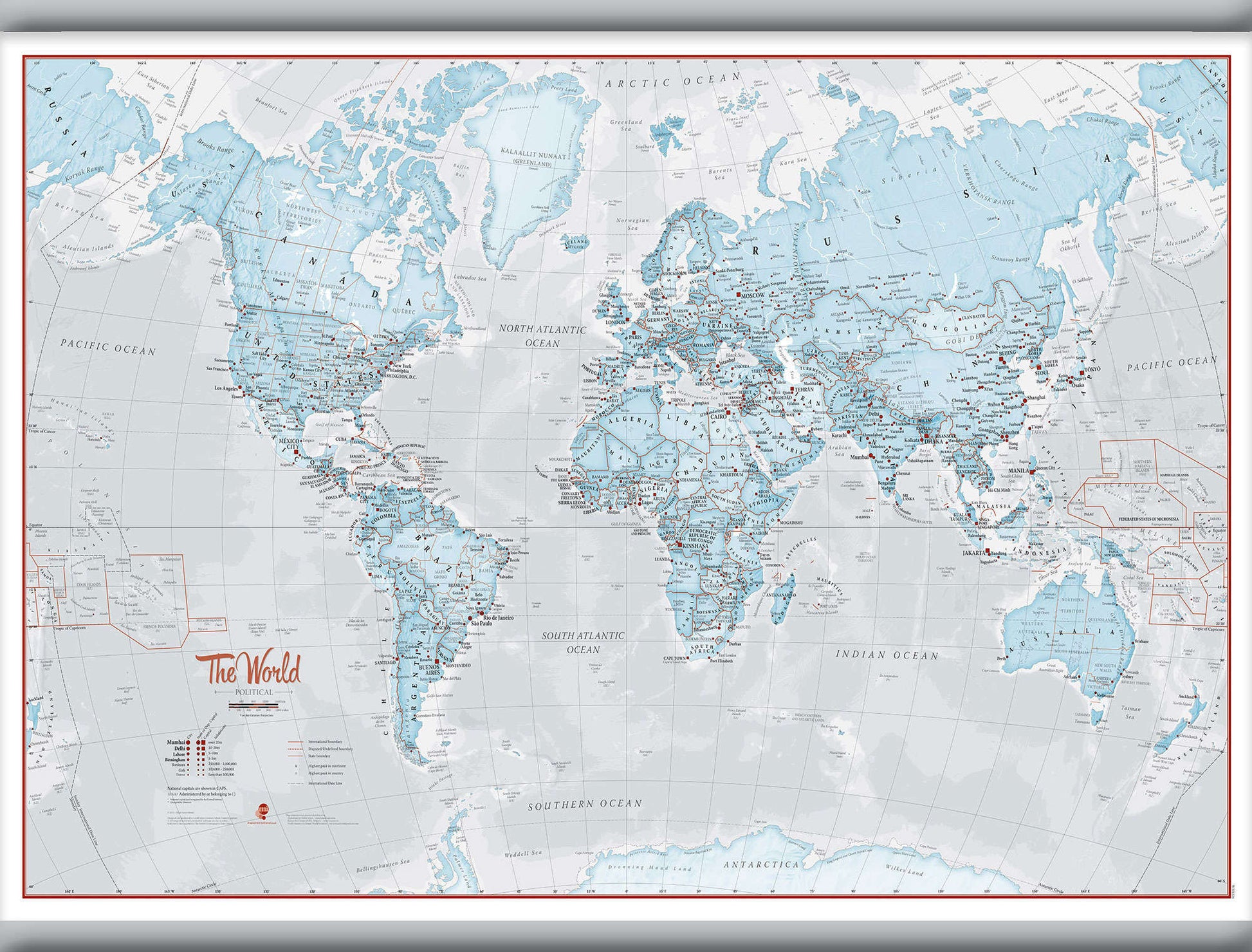 WM01226_S_LAMHB - The World Is Art - Wall Map Aqua