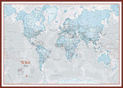 WM01226_H_LBDOK - The World Is Art - Wall Map Aqua