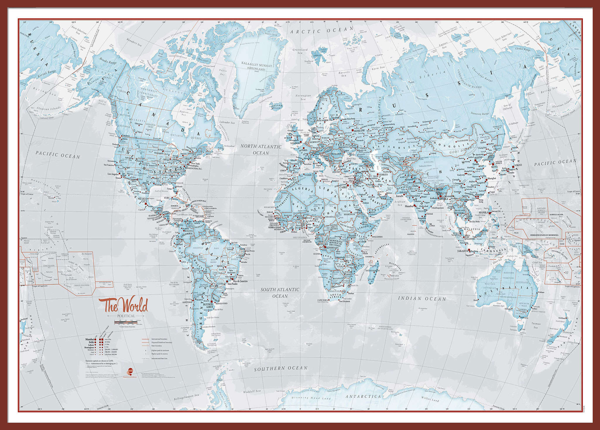 WM01226_H_LBDOK - The World Is Art - Wall Map Aqua