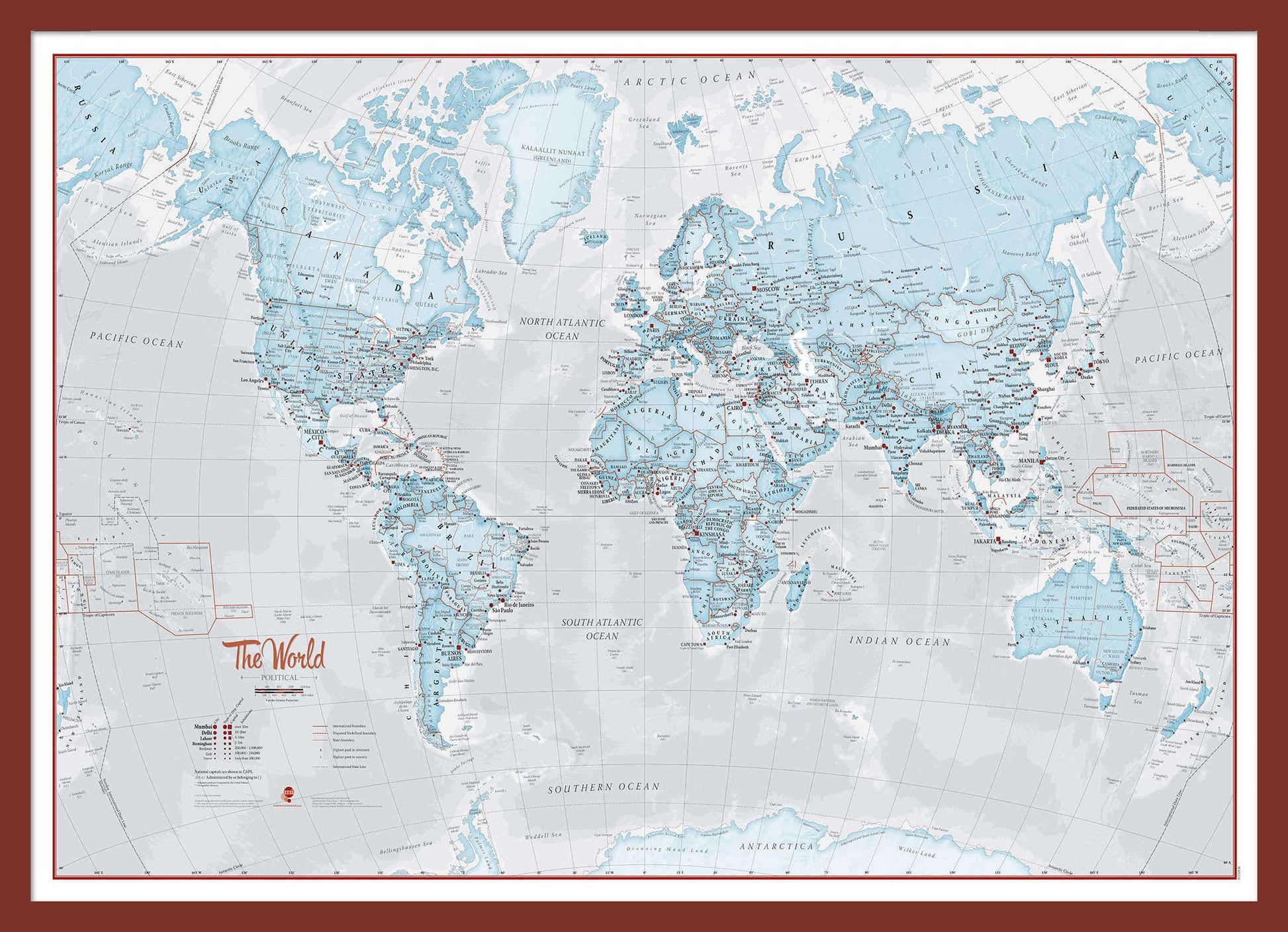 WM01226_M_PINOK - The World Is Art - Wall Map Aqua