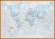 WM01226_L_LBWTE - The World Is Art - Wall Map Aqua