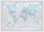 WM01226_S_WDWHI - The World Is Art - Wall Map Aqua