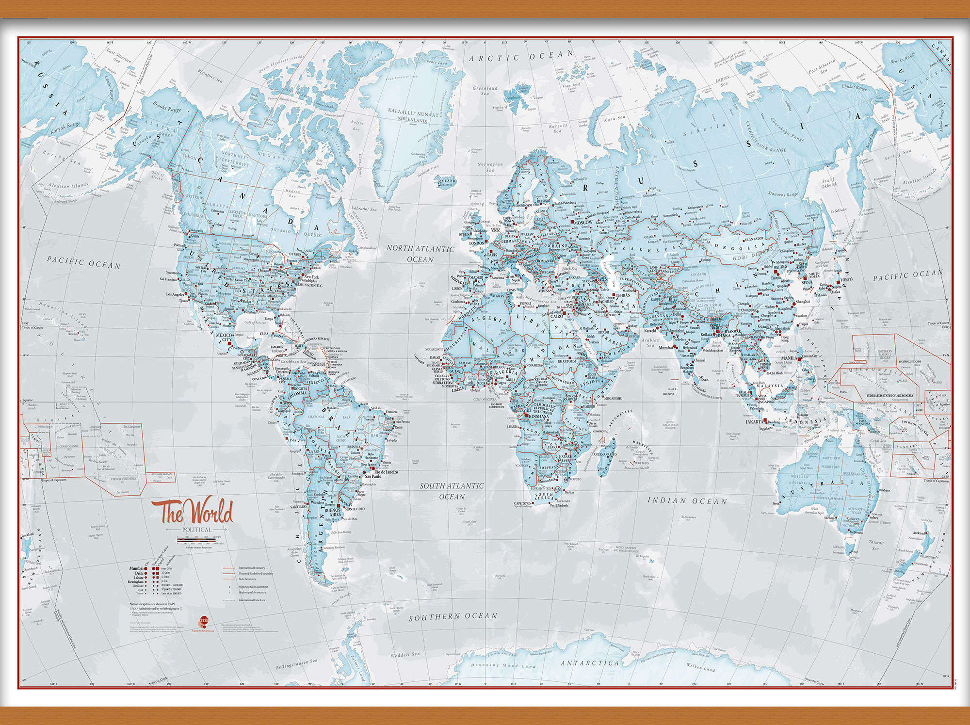 WM01226_L_LWDHB - The World Is Art - Wall Map Aqua