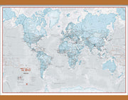 WM01226_S_LWDHB - The World Is Art - Wall Map Aqua