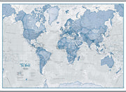 WM00272_L_LAMHB - The World Is Art - Wall Map Blue
