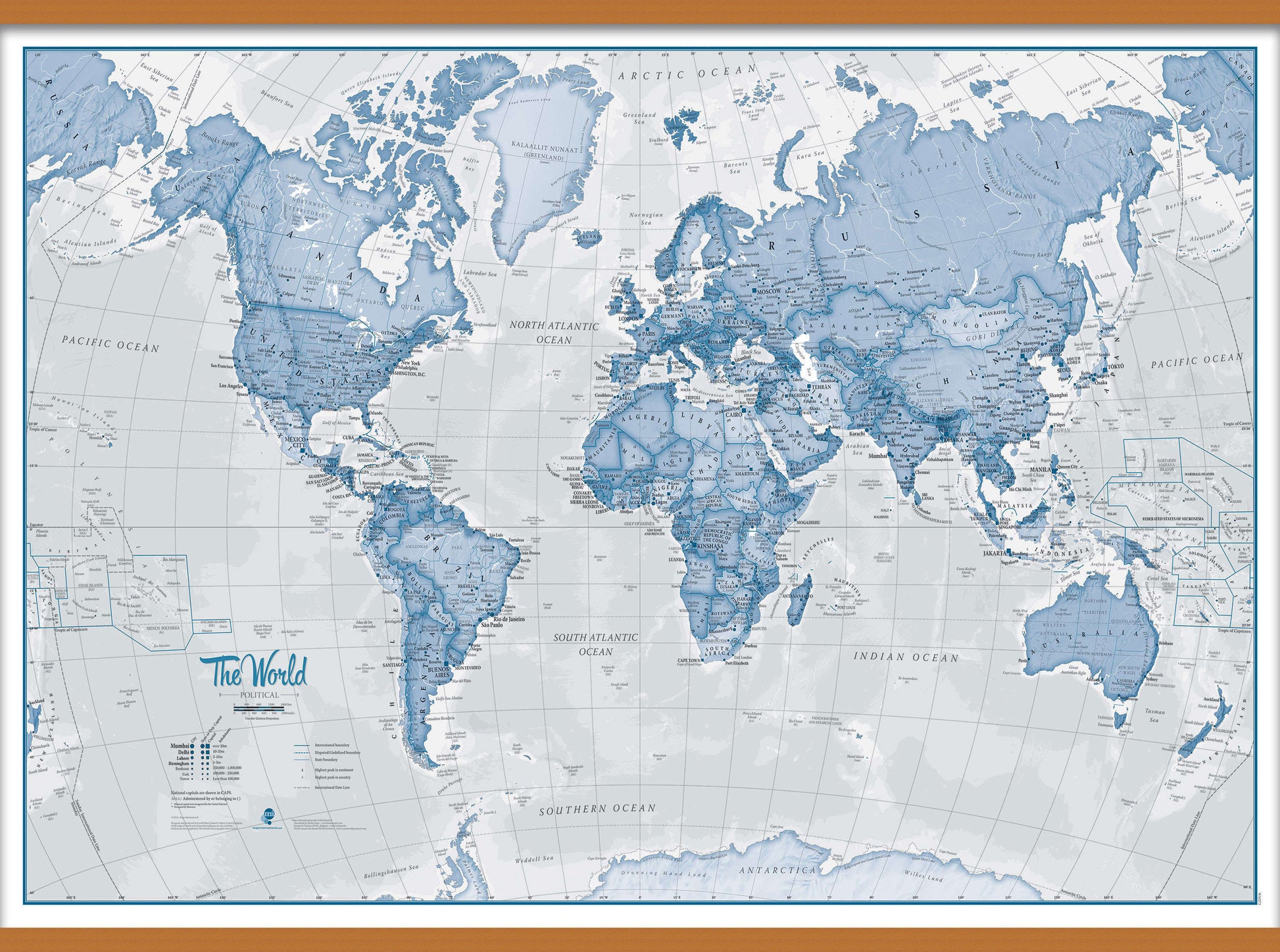 WM00272_L_CWDHB - The World Is Art - Wall Map Blue