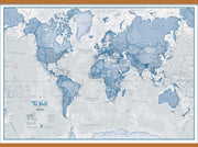 WM00272_H_LWDHB - The World Is Art - Wall Map Blue