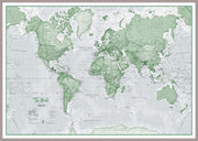 WM00274_L_LBDAL - The World Is Art - Wall Map Green