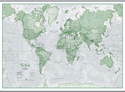 WM00274_L_CANHB - The World Is Art - Wall Map Green