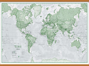 WM00274_L_LWDHB - The World Is Art - Wall Map Green