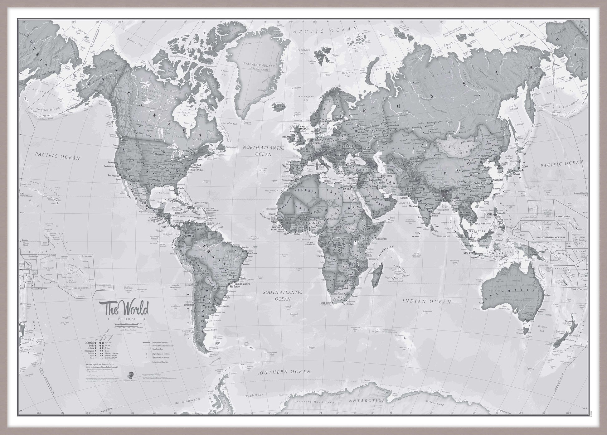 WM01643_L_LBDAL - The World Is Art - Wall Map Grey