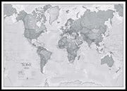 WM01643_L_LBDBL - The World Is Art - Wall Map Grey