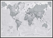 WM01643_L_LBWBL - The World Is Art - Wall Map Grey