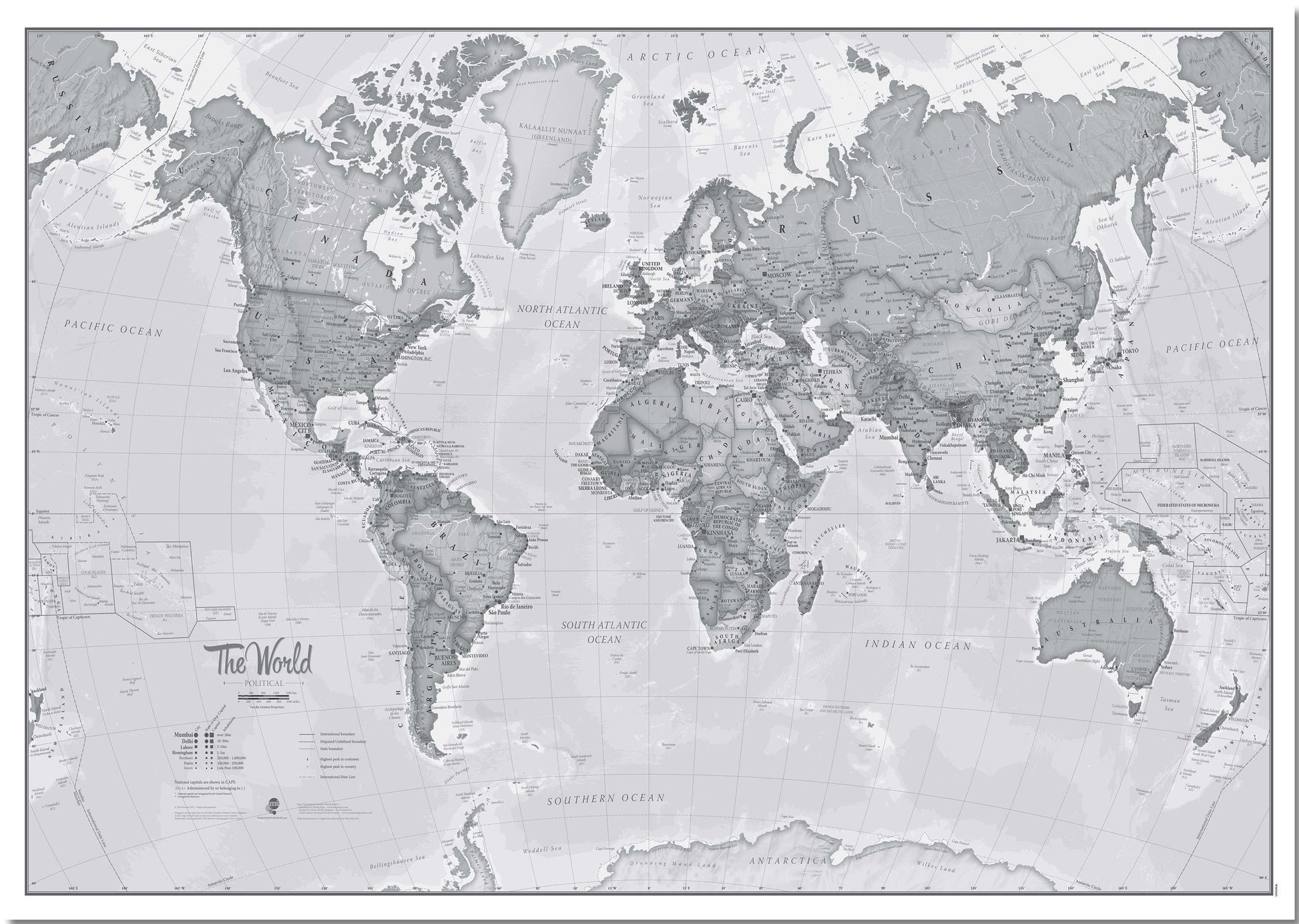 WM01643_H_LMBRD - The World Is Art - Wall Map Grey