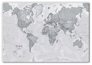 WM01643_L_CANVA - The World Is Art - Wall Map Grey