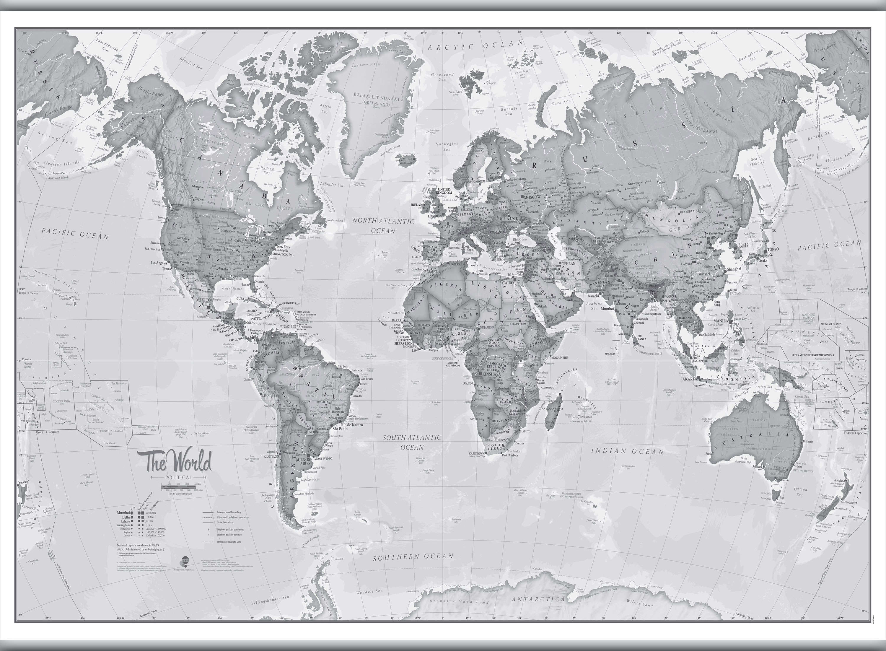 WM01643_H_CANHB - The World Is Art - Wall Map Grey
