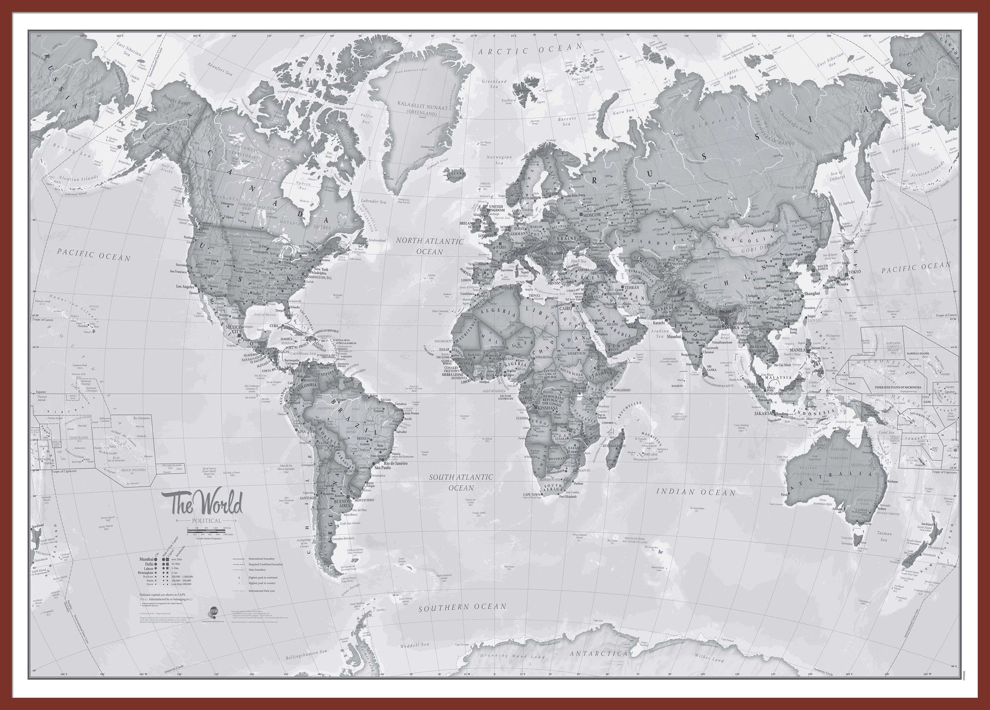 WM01643_L_LBDOK - The World Is Art - Wall Map Grey