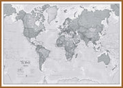 WM01643_L_WDTEA - The World Is Art - Wall Map Grey