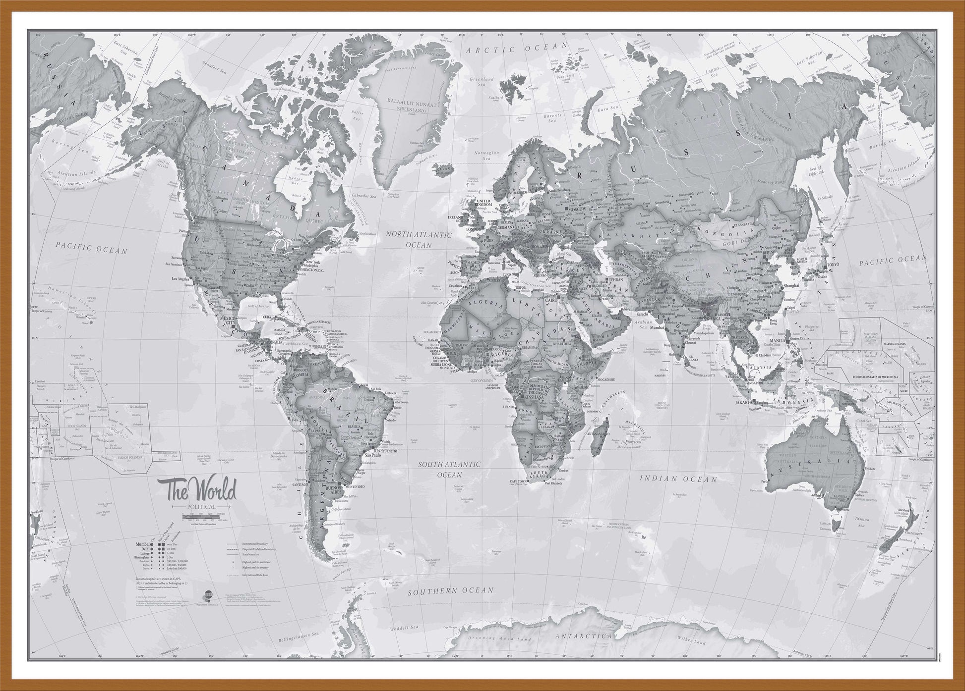 WM01643_L_WDTEA - The World Is Art - Wall Map Grey
