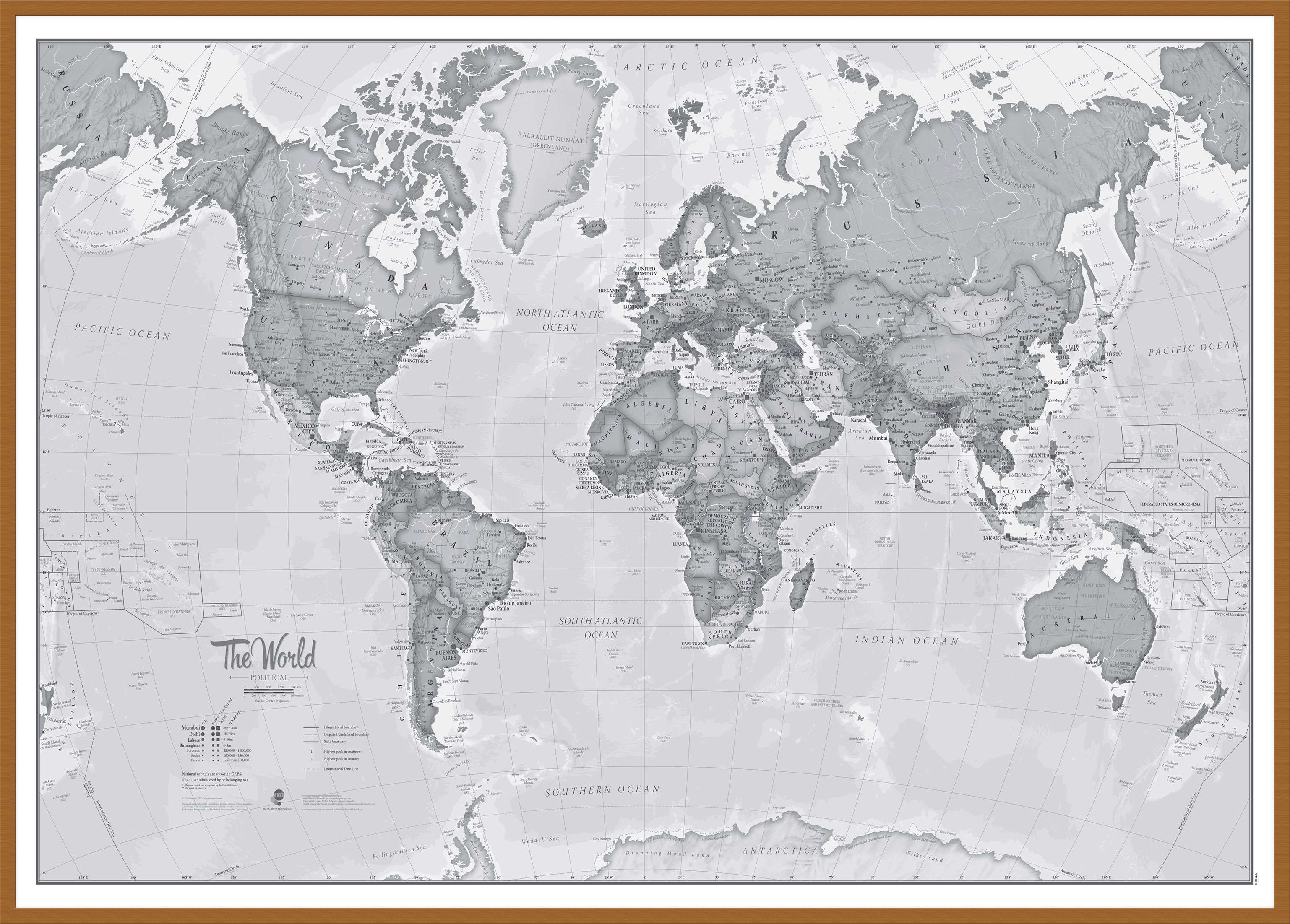 WM01643_L_WDTEA - The World Is Art - Wall Map Grey