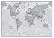 WM01643_L_WDWHI - The World Is Art - Wall Map Grey