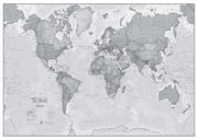 WM01643_M_PAPER - The World Is Art - Wall Map Grey