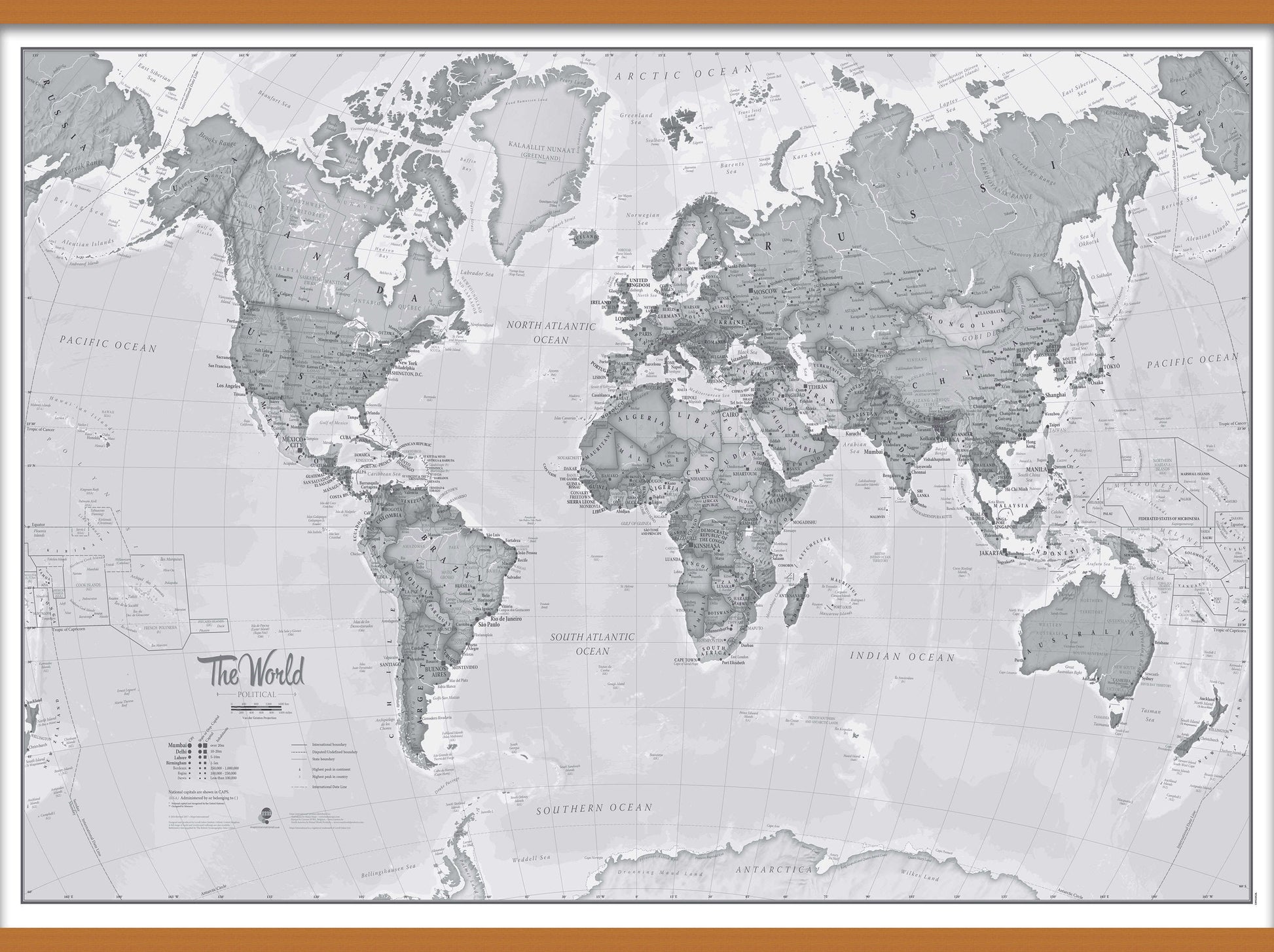 WM01643_H_CWDHB - The World Is Art - Wall Map Grey