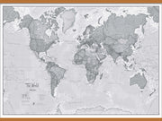 WM01643_H_LWDHB - The World Is Art - Wall Map Grey