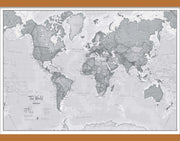 WM01643_M_CWDHB - The World Is Art - Wall Map Grey