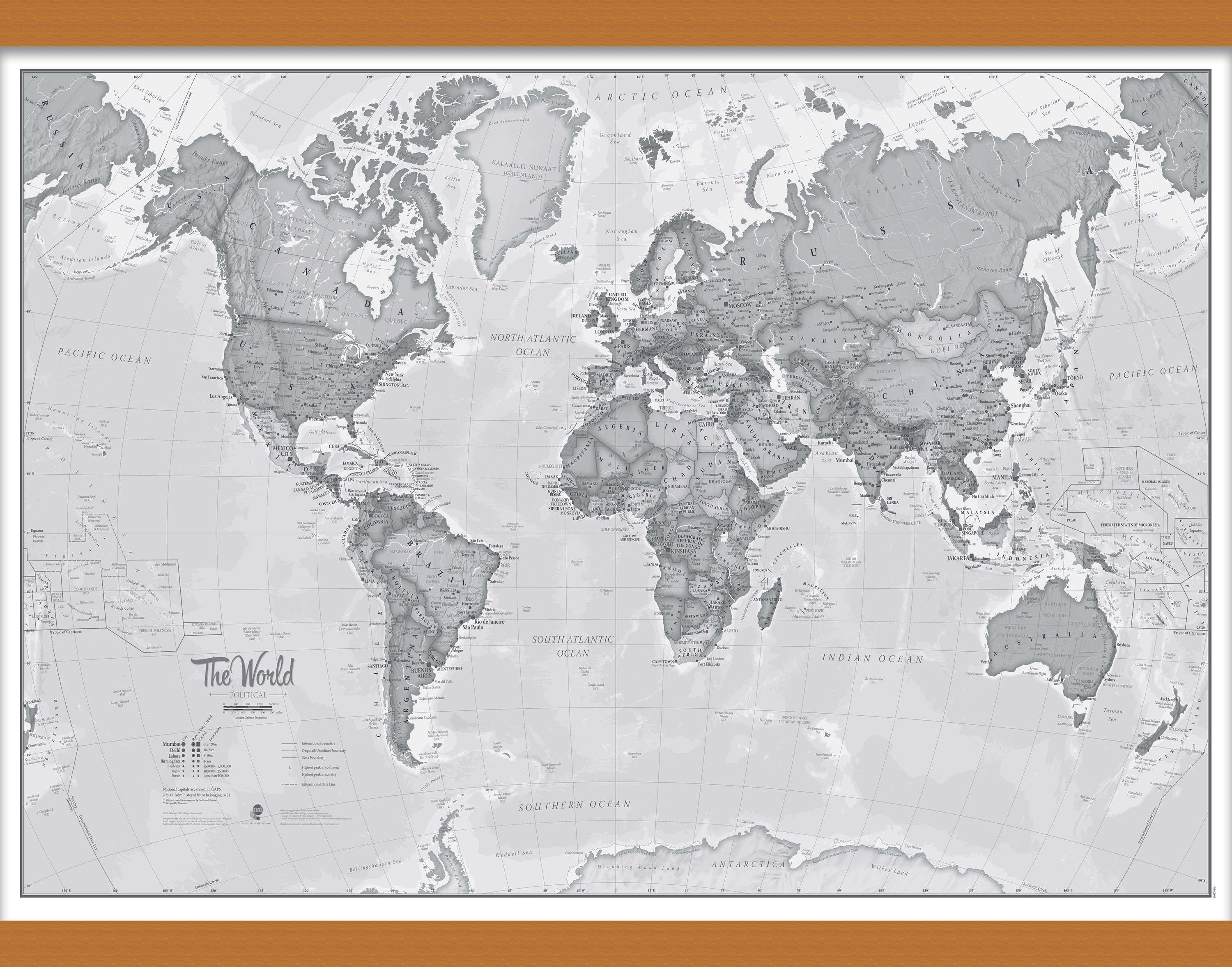 WM01643_M_CWDHB - The World Is Art - Wall Map Grey