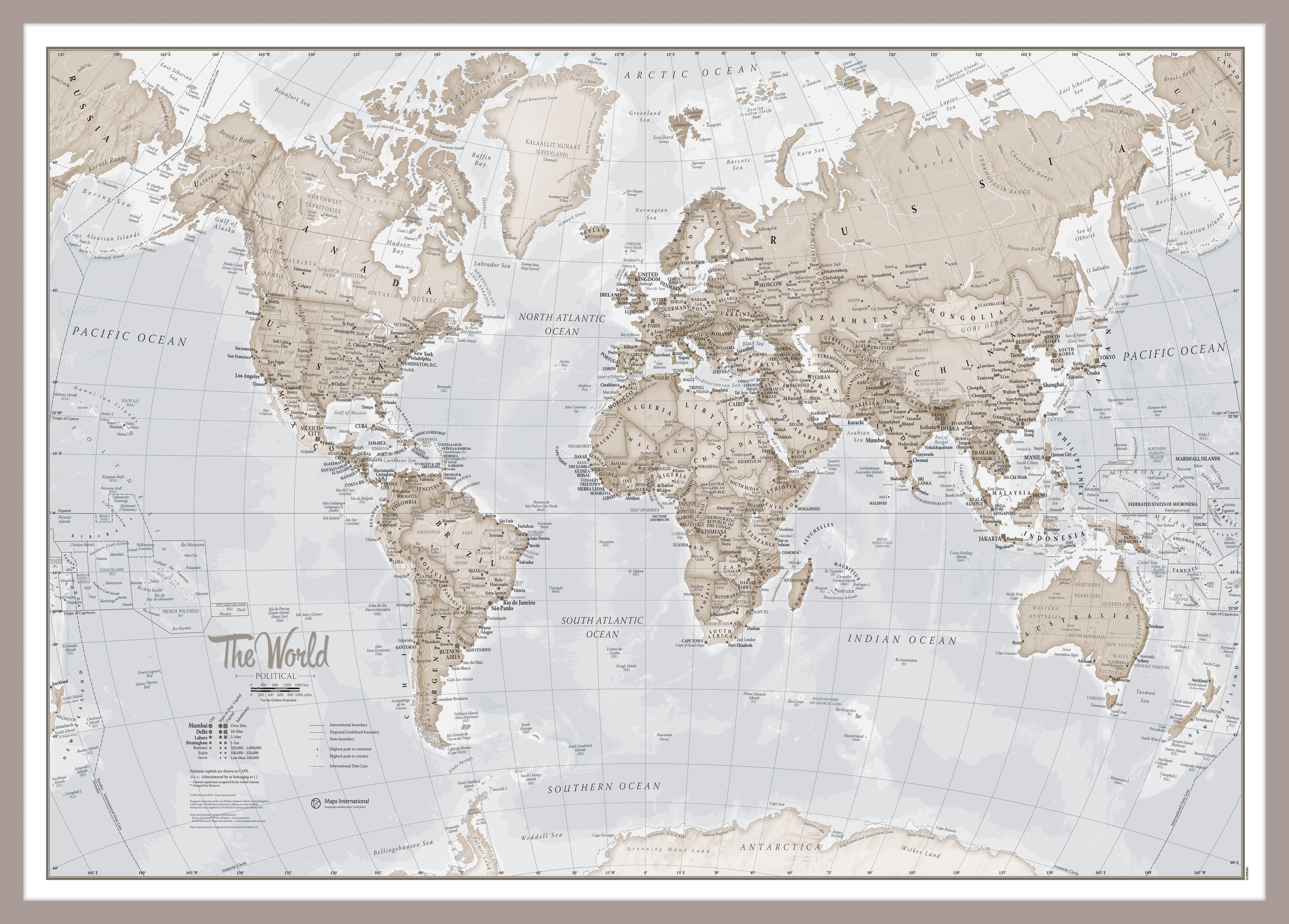 WM00275_M_PINAL - The World Is Art - Wall Map Neutral