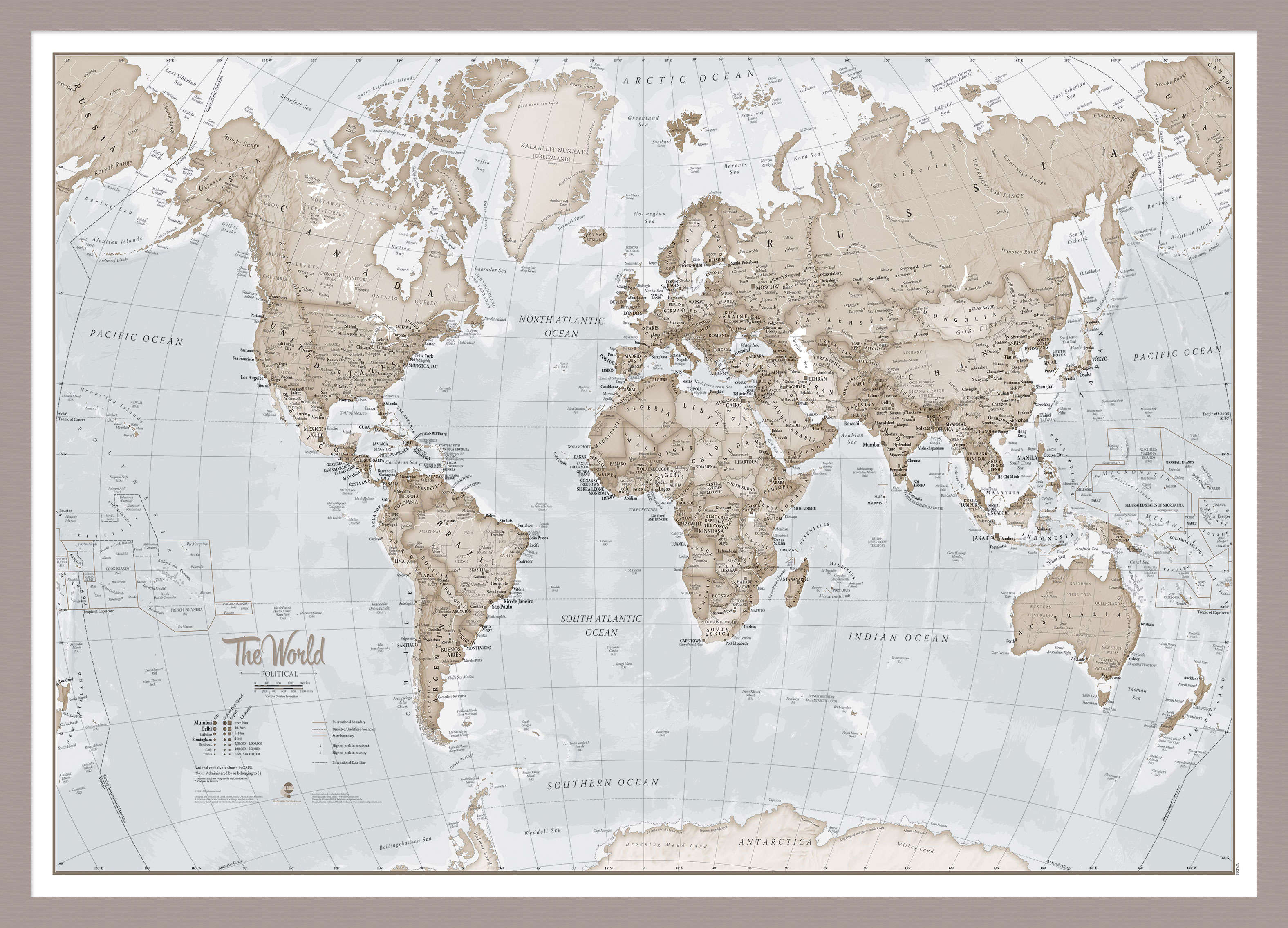 WM00275_M_PINAL - The World Is Art - Wall Map Neutral