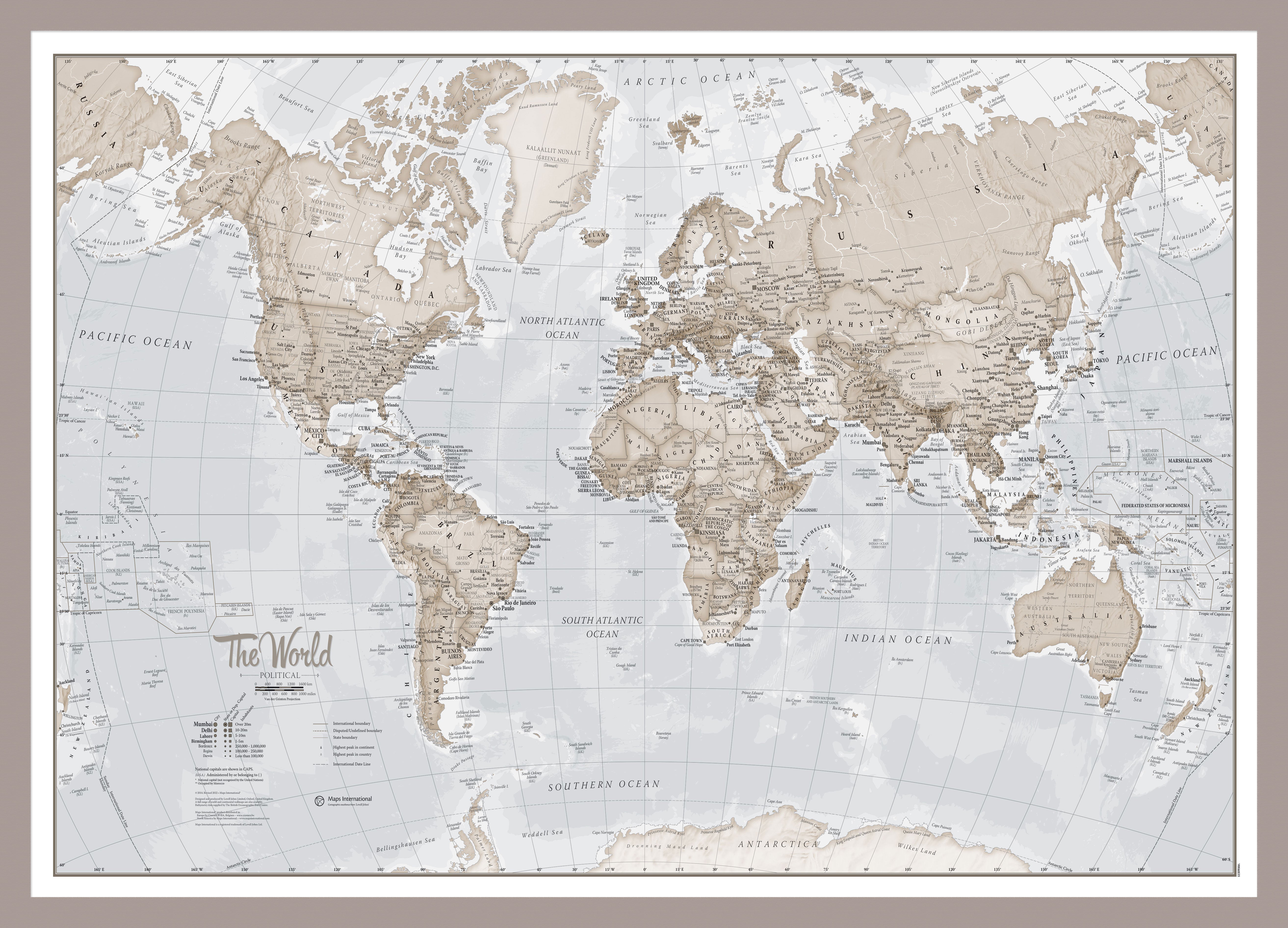 WM00275_M_PINAL - The World Is Art - Wall Map Neutral