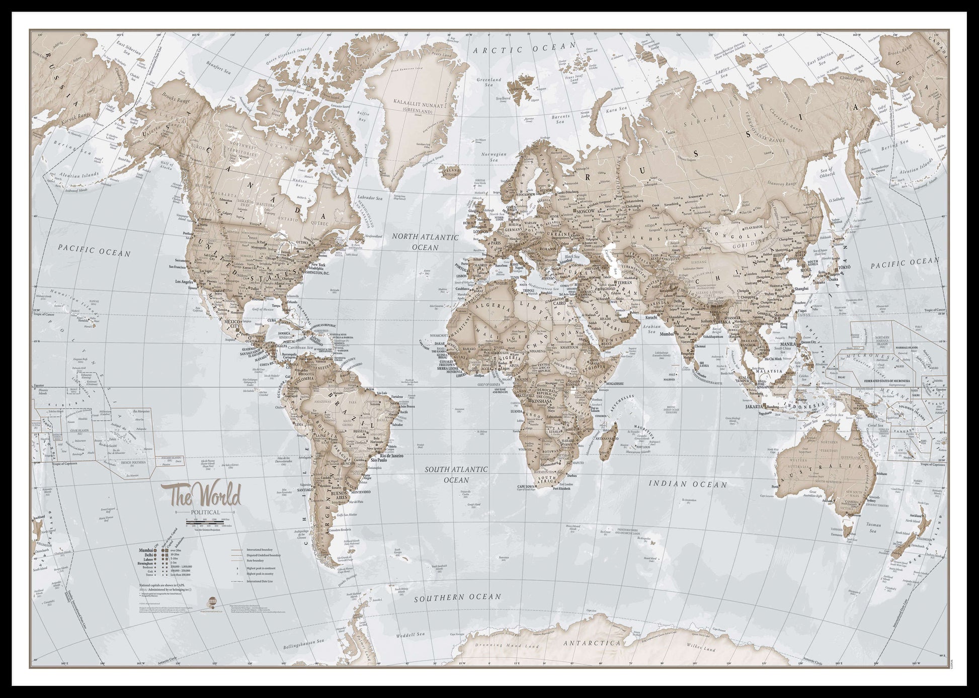 WM00275_L_LBDBL - The World Is Art - Wall Map Neutral