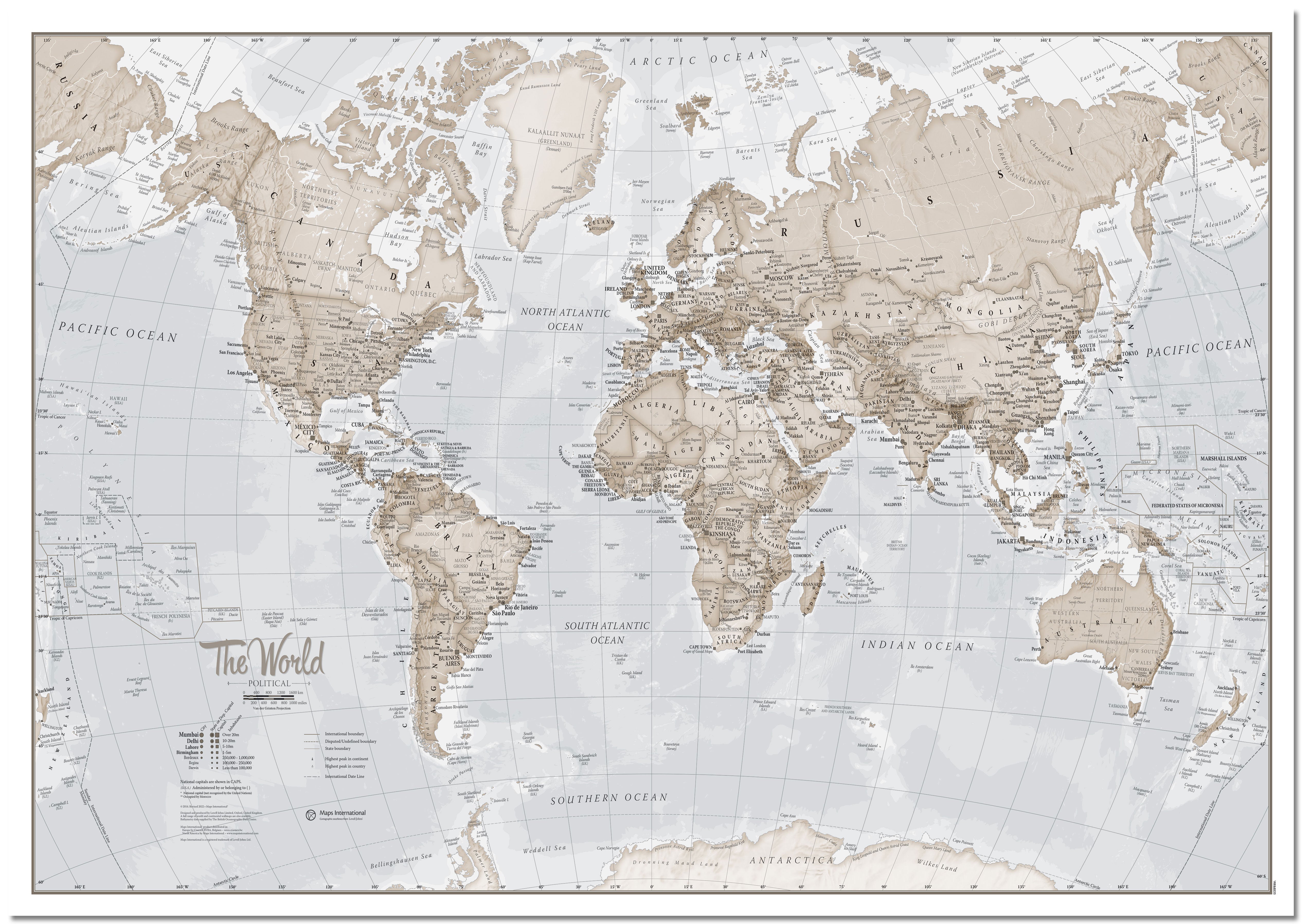 WM00275_H_LMBRD - The World Is Art - Wall Map Neutral