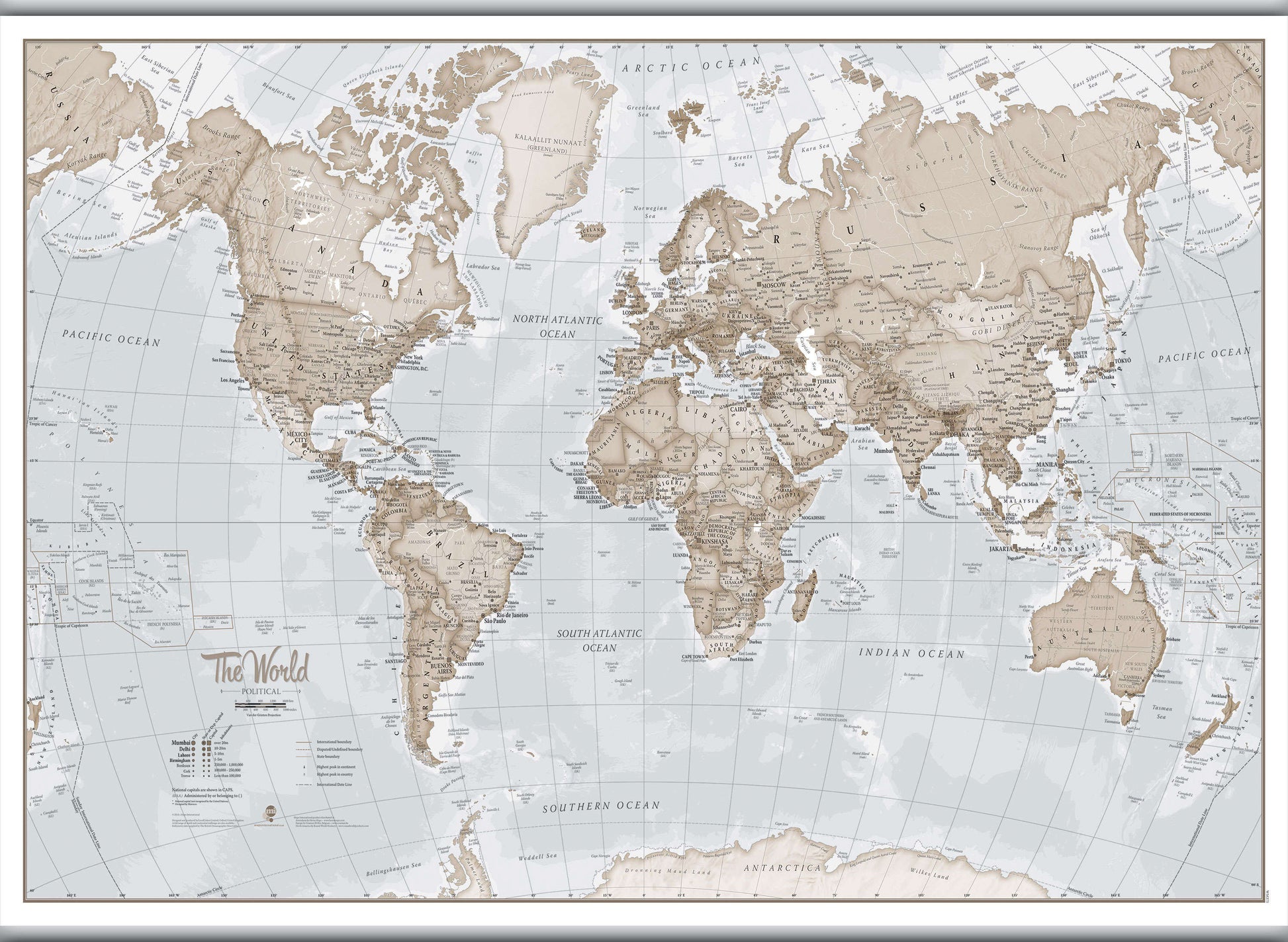 WM00275_L_LAMHB - The World Is Art - Wall Map Neutral