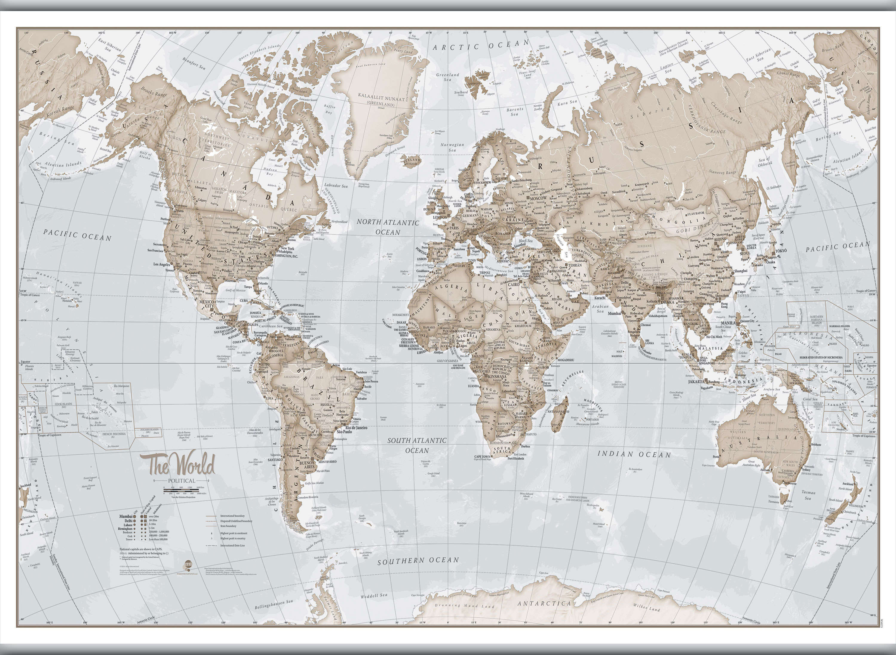 WM00275_L_LAMHB - The World Is Art - Wall Map Neutral