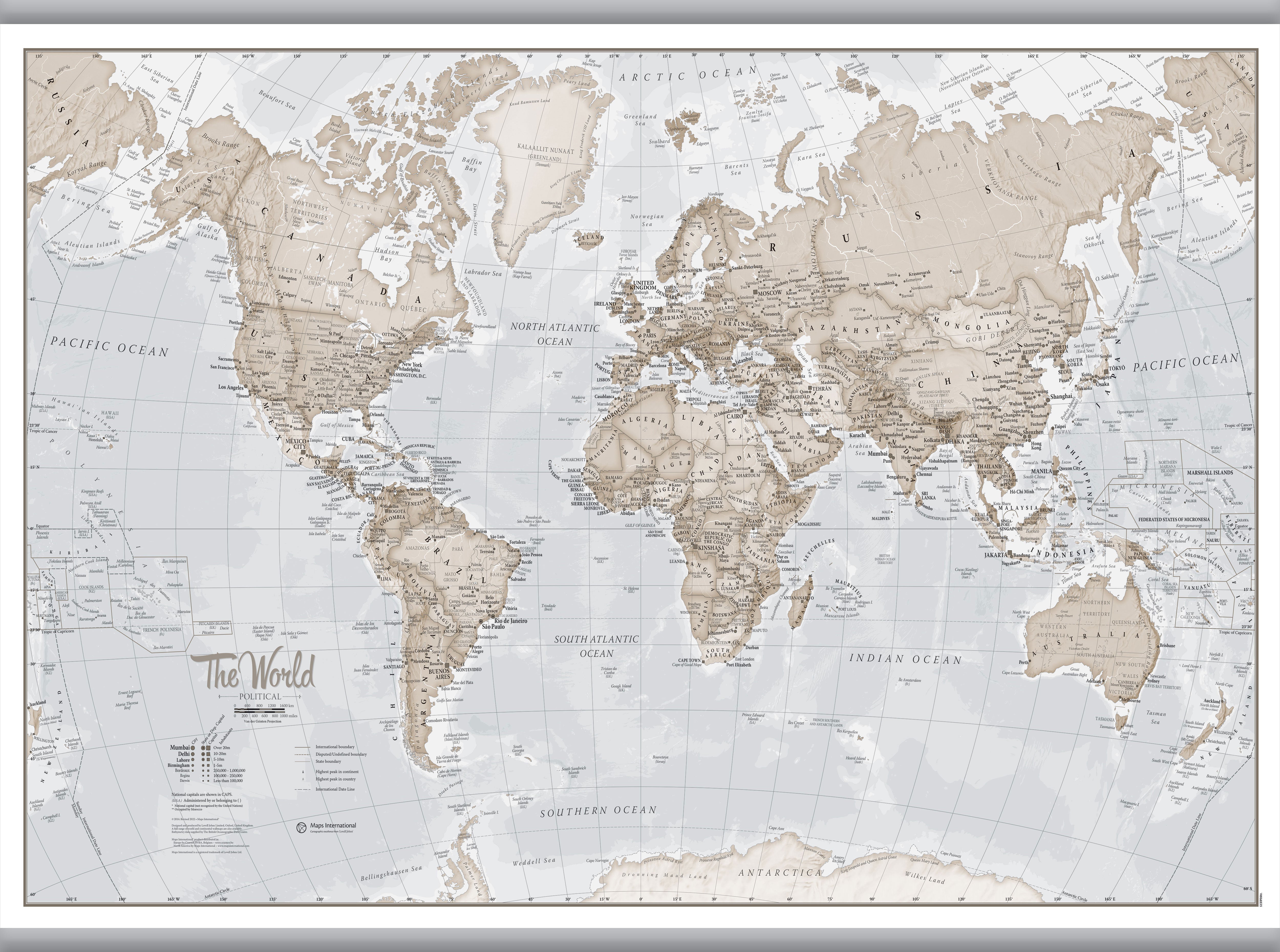 WM00275_M_LAMHB - The World Is Art - Wall Map Neutral