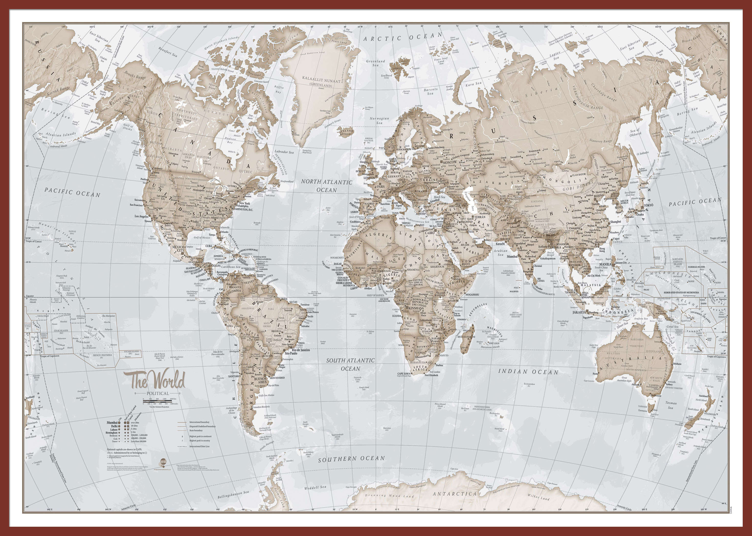 WM00275_H_LBDOK - The World Is Art - Wall Map Neutral