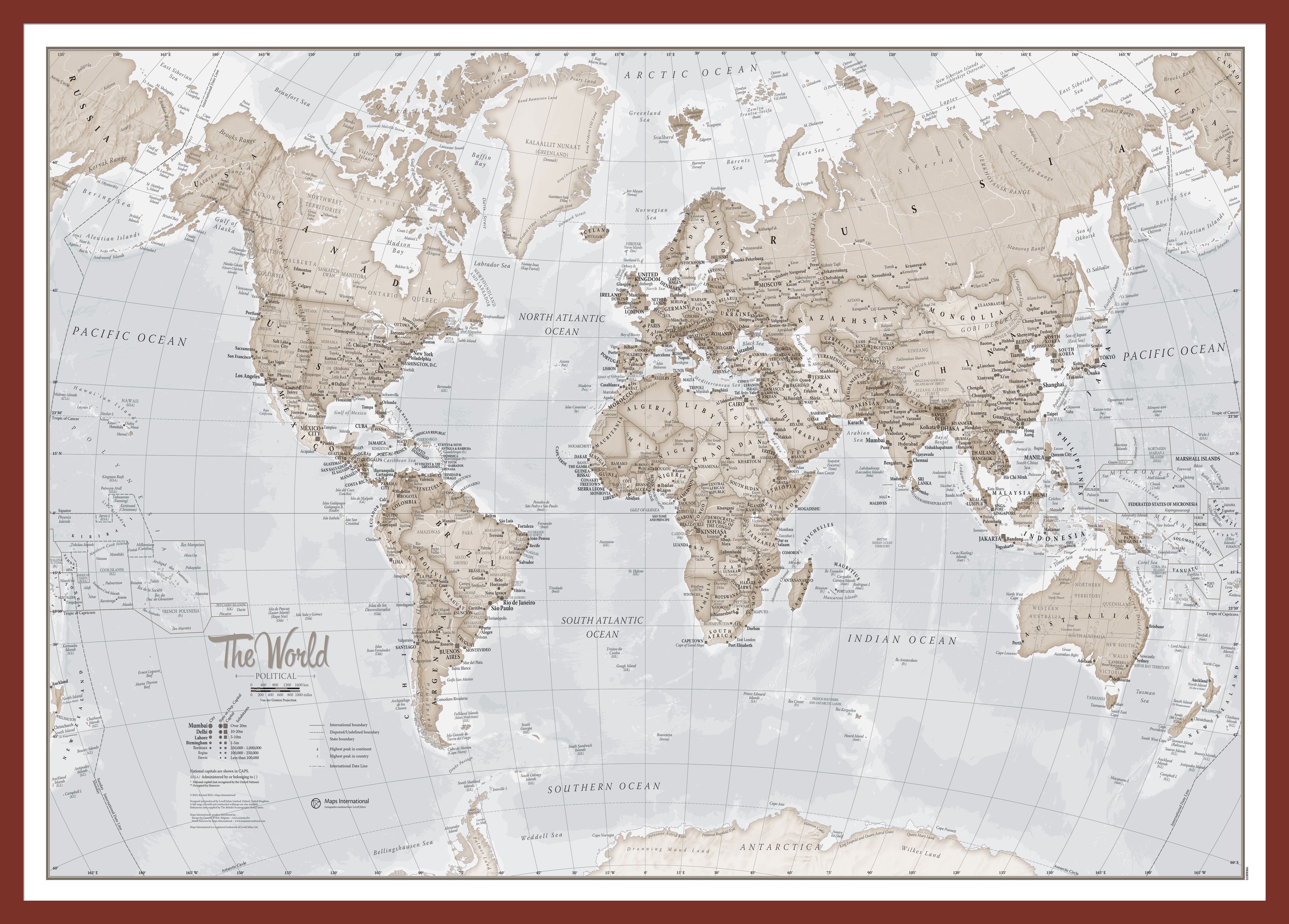 WM00275_S_PINOK - The World Is Art - Wall Map Neutral