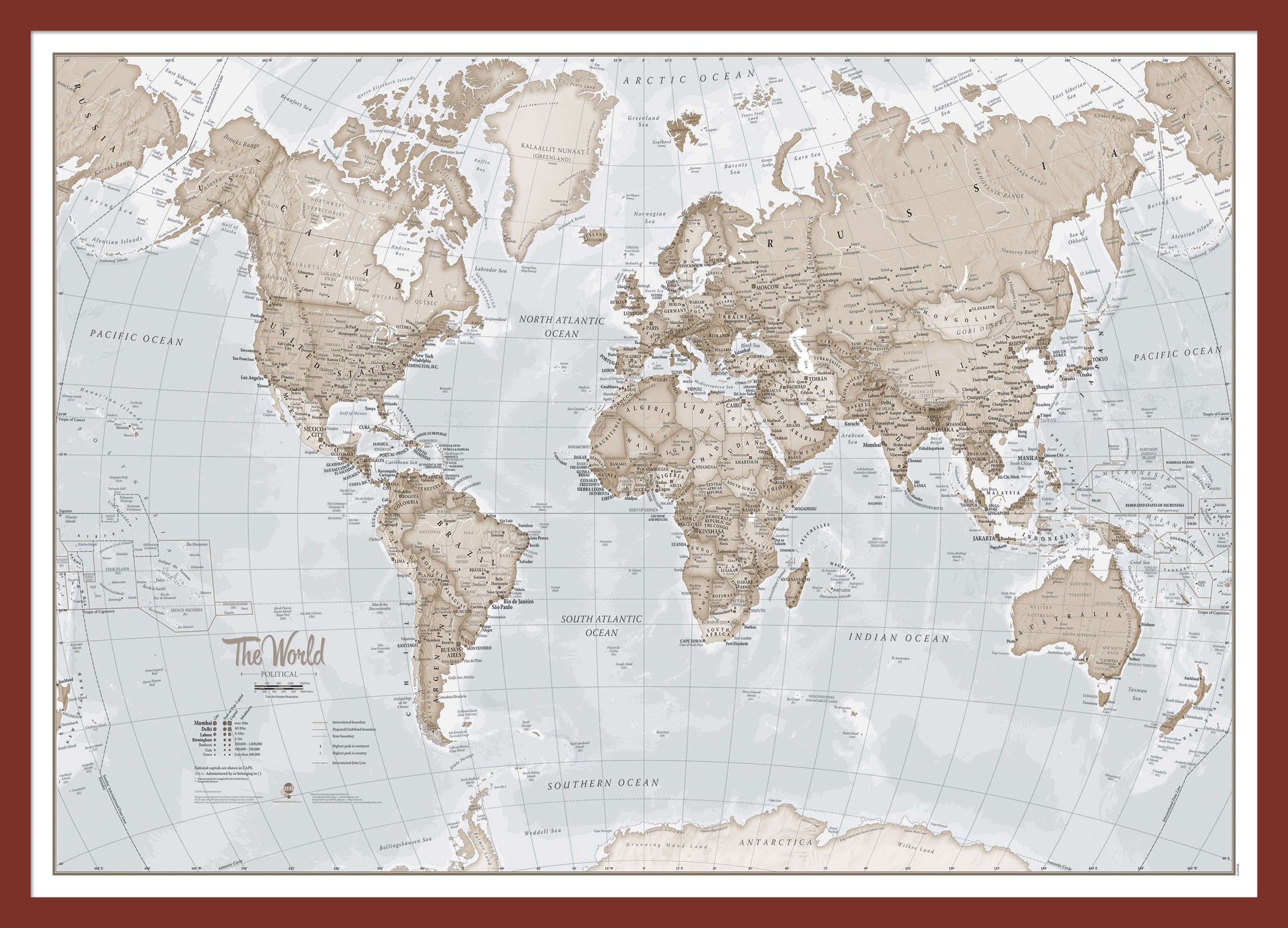 WM00275_M_PINOK - The World Is Art - Wall Map Neutral