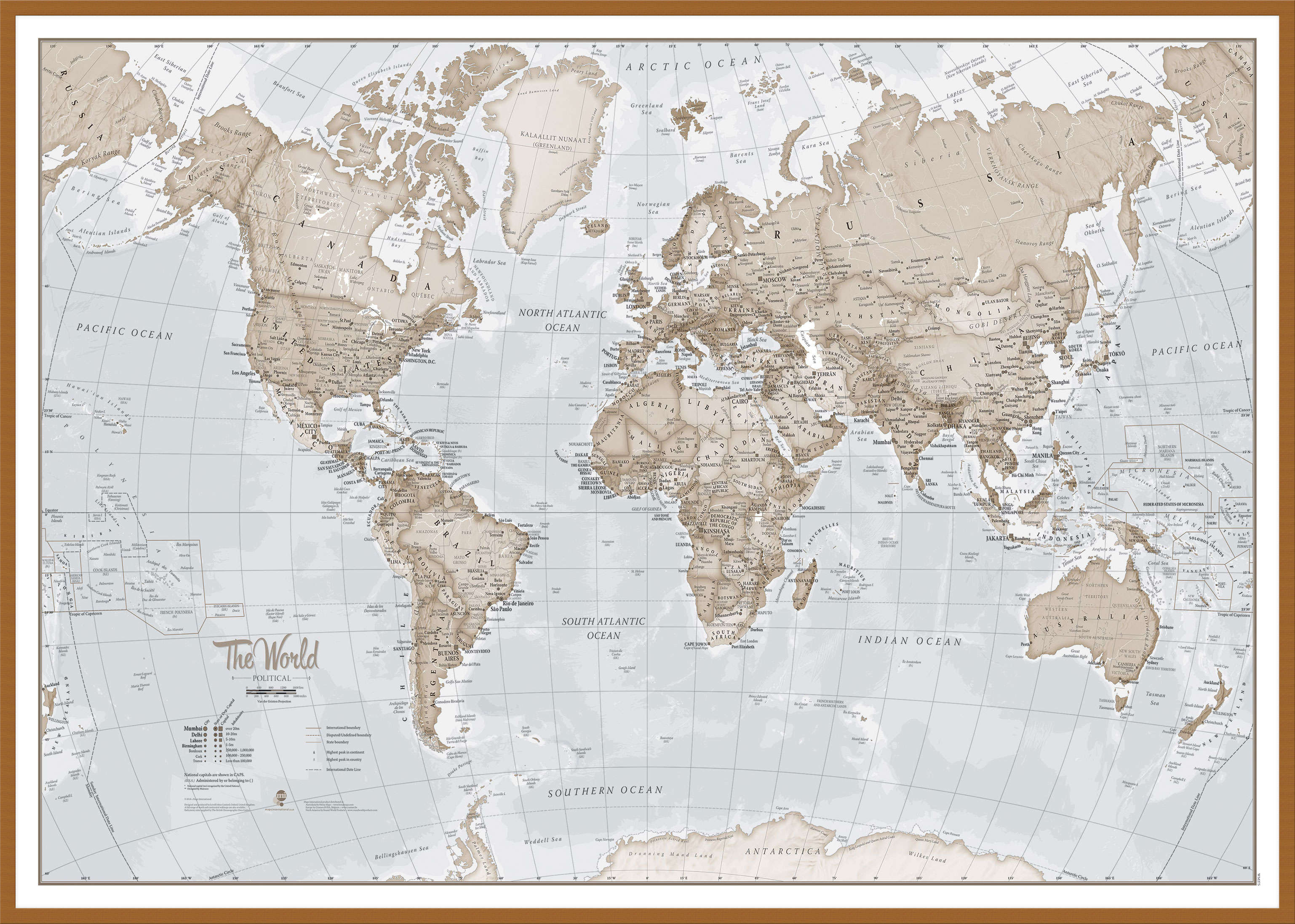 WM00275_L_WDTEA - The World Is Art - Wall Map Neutral